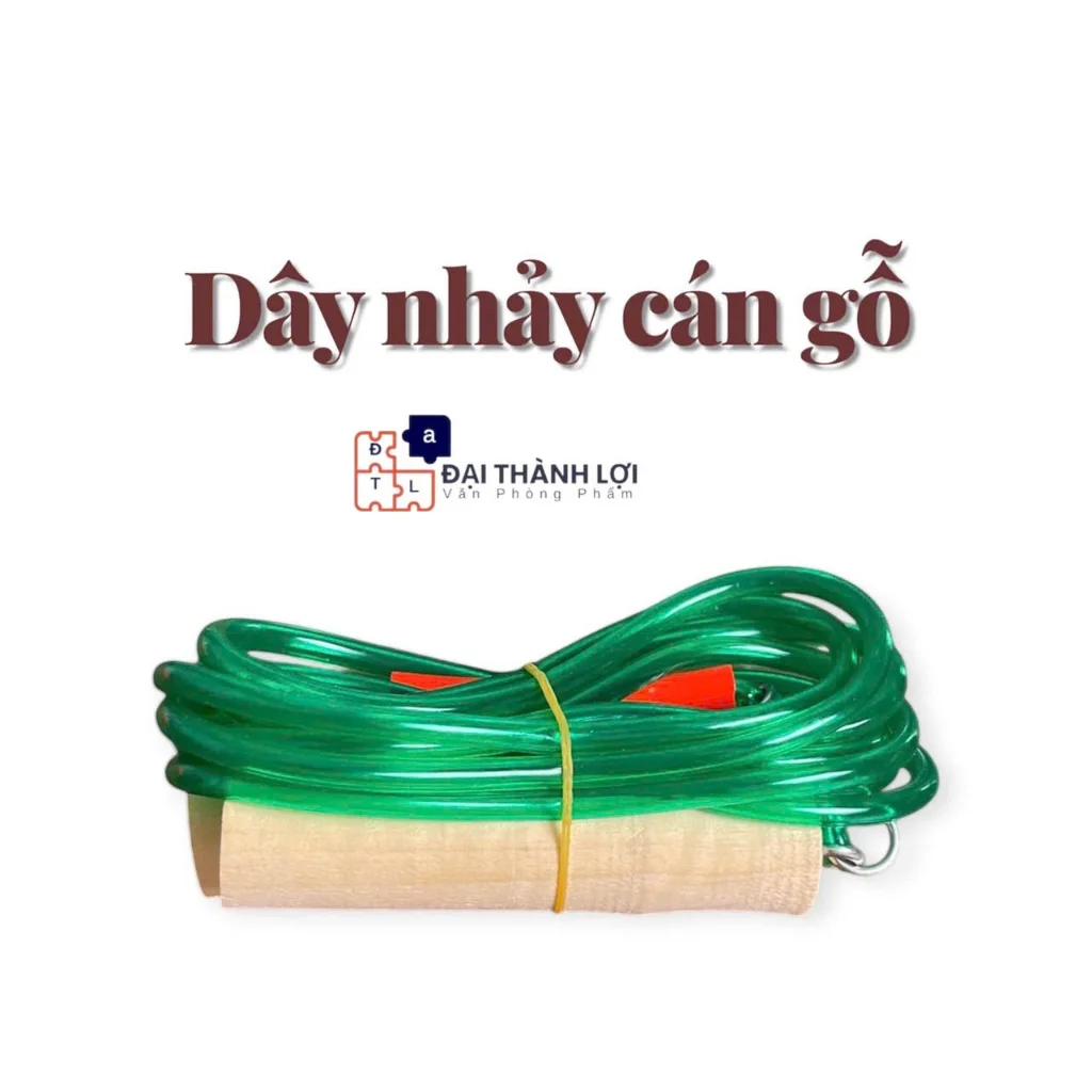Dây Nhảy Gỗ / Dây Nhảy Cán Gỗ / Dây Nhảy Thể Thao / Dây Nhảy Học Sinh / Dây Nhảy Thể Dục Cán Gỗ Dài 2,5 mét, Dây Trong