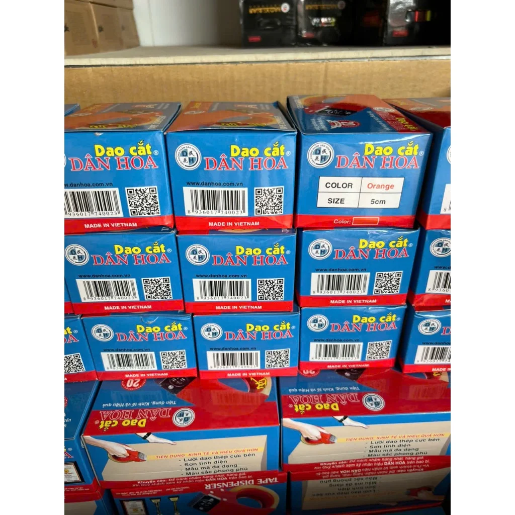 Dụng cụ cắt băng keo bằng sắt 5P Dân Hoa (dùng cho cây băng keo 1kg-2kg)