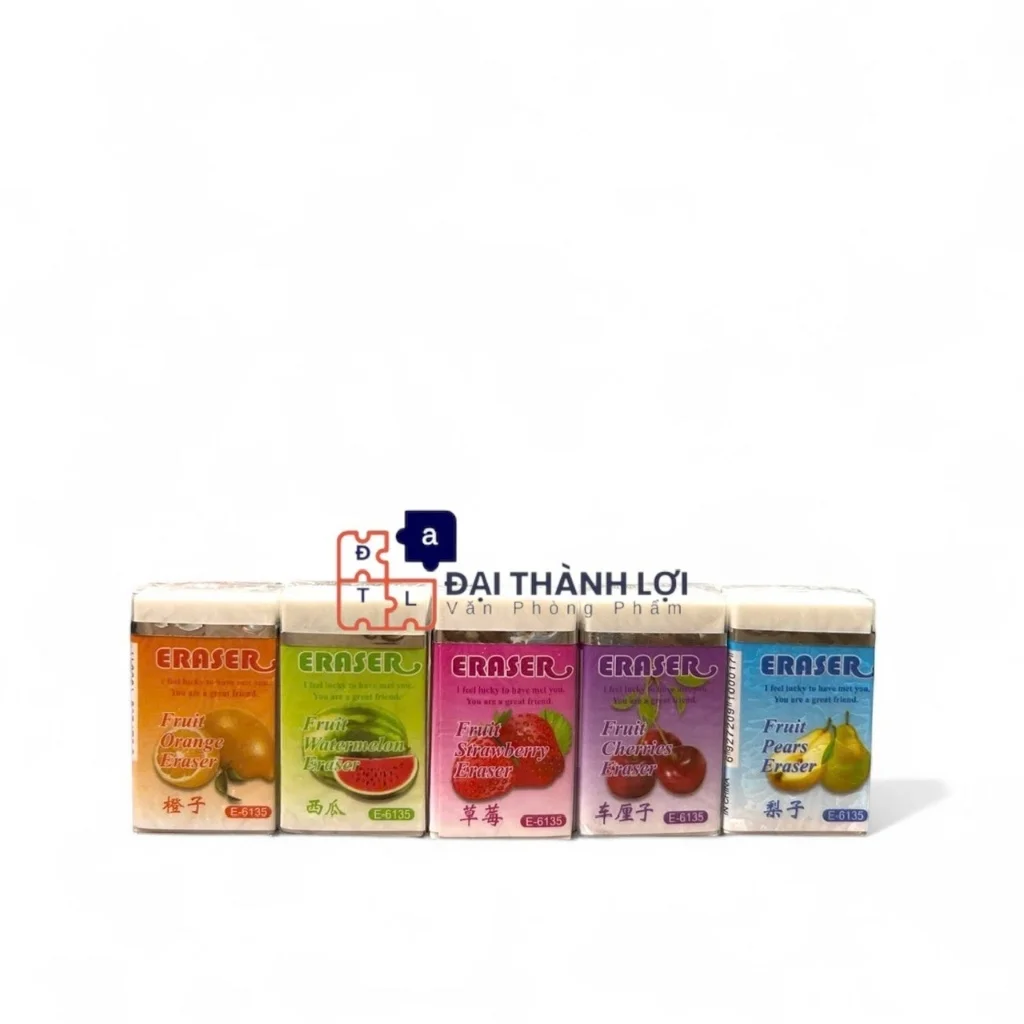 Gôm Tẩy Trắng Bút Chì Vỏ Nhiều Hình Trái Cây ER-6135 / ER 6135 Chất Lượng Tốt E6135