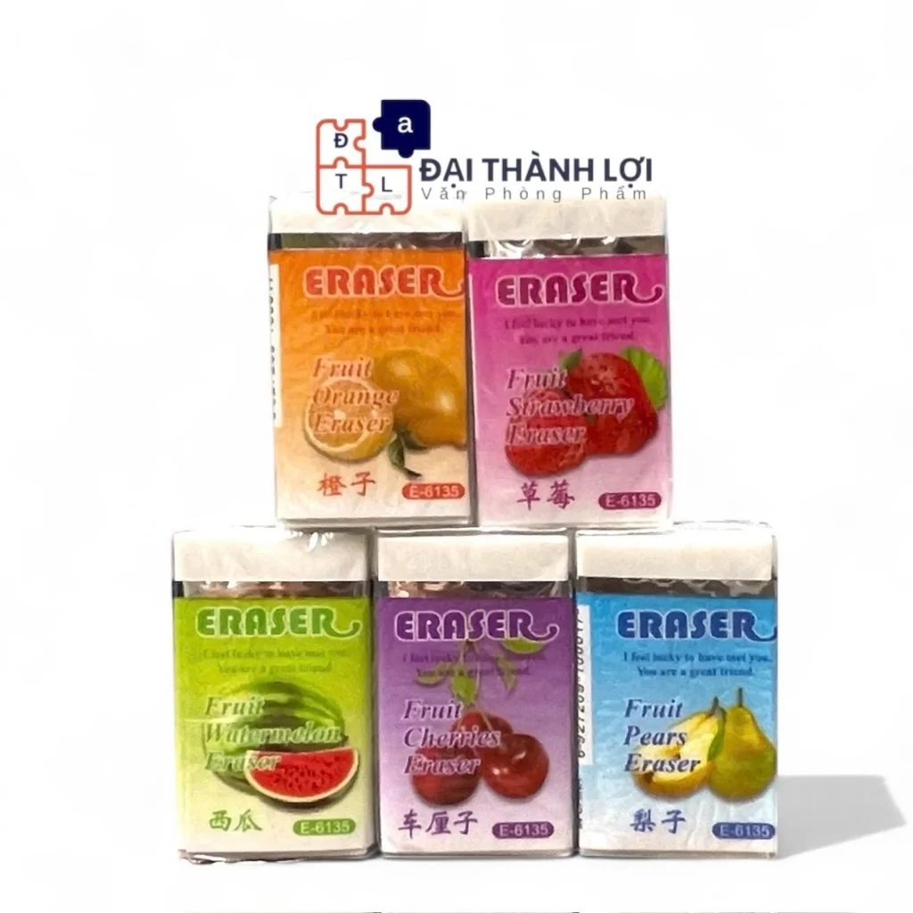 Gôm Tẩy Trắng Bút Chì Vỏ Nhiều Hình Trái Cây ER-6135 / ER 6135 Chất Lượng Tốt E6135