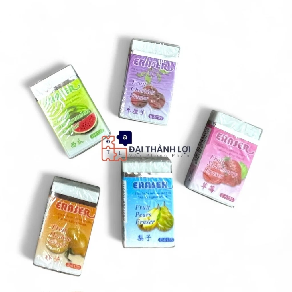 Gôm Tẩy Trắng Bút Chì Vỏ Nhiều Hình Trái Cây ER-6135 / ER 6135 Chất Lượng Tốt E6135