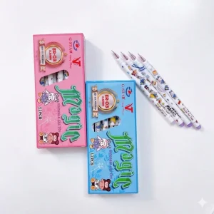Bút Gel Xóa Được Ngòi 0.5mm G-Star ER03 (Mực Xanh/Tím) - Màu Mực Đậm, Nét Nhỏ Thanh Mảnh