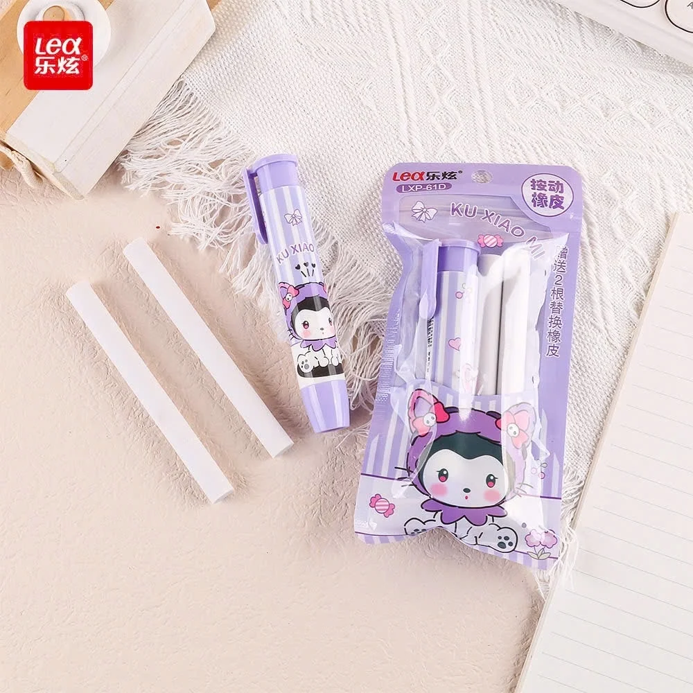 Gôm Bấm Tẩy Dạng Bấm Bút Chì Dạng Bấm Kèm 2 Lõi Thay Thế Nhiều Họa Tiết Dễ Thương, Cute Tẩy Sạch