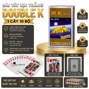 Bài Tây xịn Trắng DOUBLE K hàng chuẩn xịn