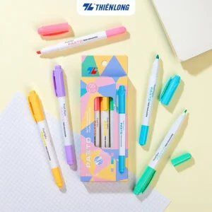Bút dạ quang màu Pastel Thiên Long Pazto rửa được - Không để lại vết khi Photocopy - HL-016