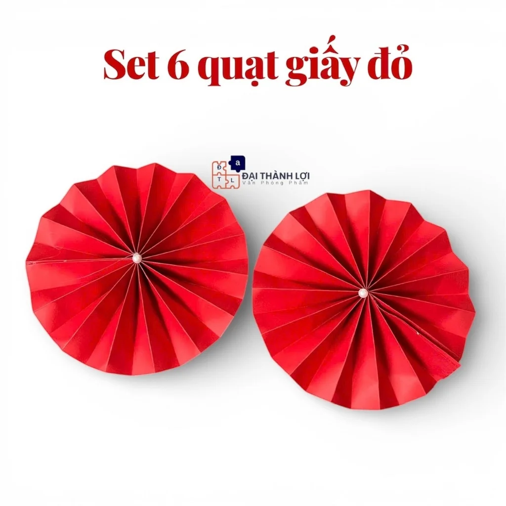Quạt Giấy Trang Trí Tết - Decor Nhà Cửa, Quán Cà Phê, Background Chụp Ảnh