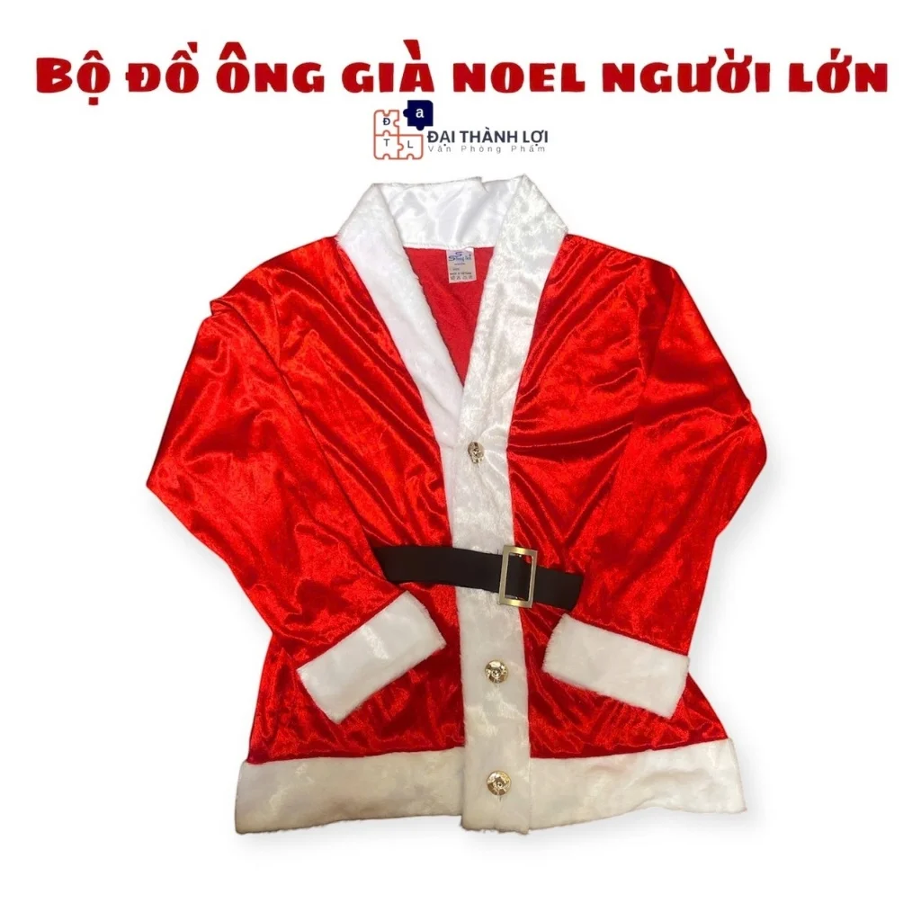 Bộ ông già noel vải nhung xịn ( gồm 7 món) dành cho người lớn 1m7-1m8