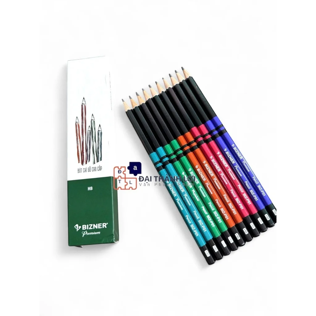Bút chì gỗ lục giác cao cấp Bizner Thiên Long BIZ-P01- Độ cứng HB- Nét vẽ sắc nét, viết trơn êm, nét viết ra đều