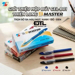 Bút gel Thiên Long GEL-B01 - Bút gel B01 đậy nắp ngòi 0.6mm