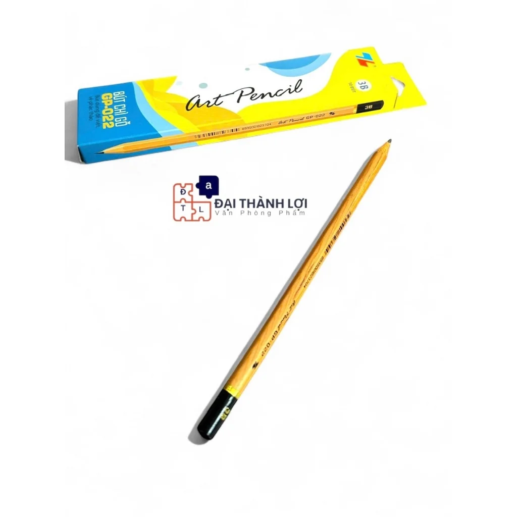 Bút chì phác thảo chuyên nghiệp Thiên Long 3B GP-022 - Vẽ tranh mỹ thuật họa chân dung, độ đậm chuẩn