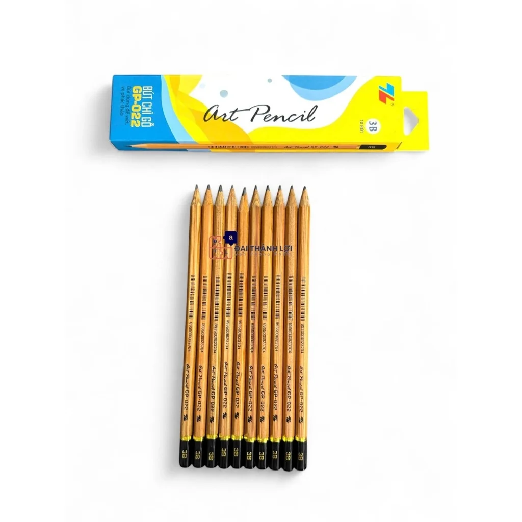 Bút chì phác thảo chuyên nghiệp Thiên Long 3B GP-022 - Vẽ tranh mỹ thuật họa chân dung, độ đậm chuẩn