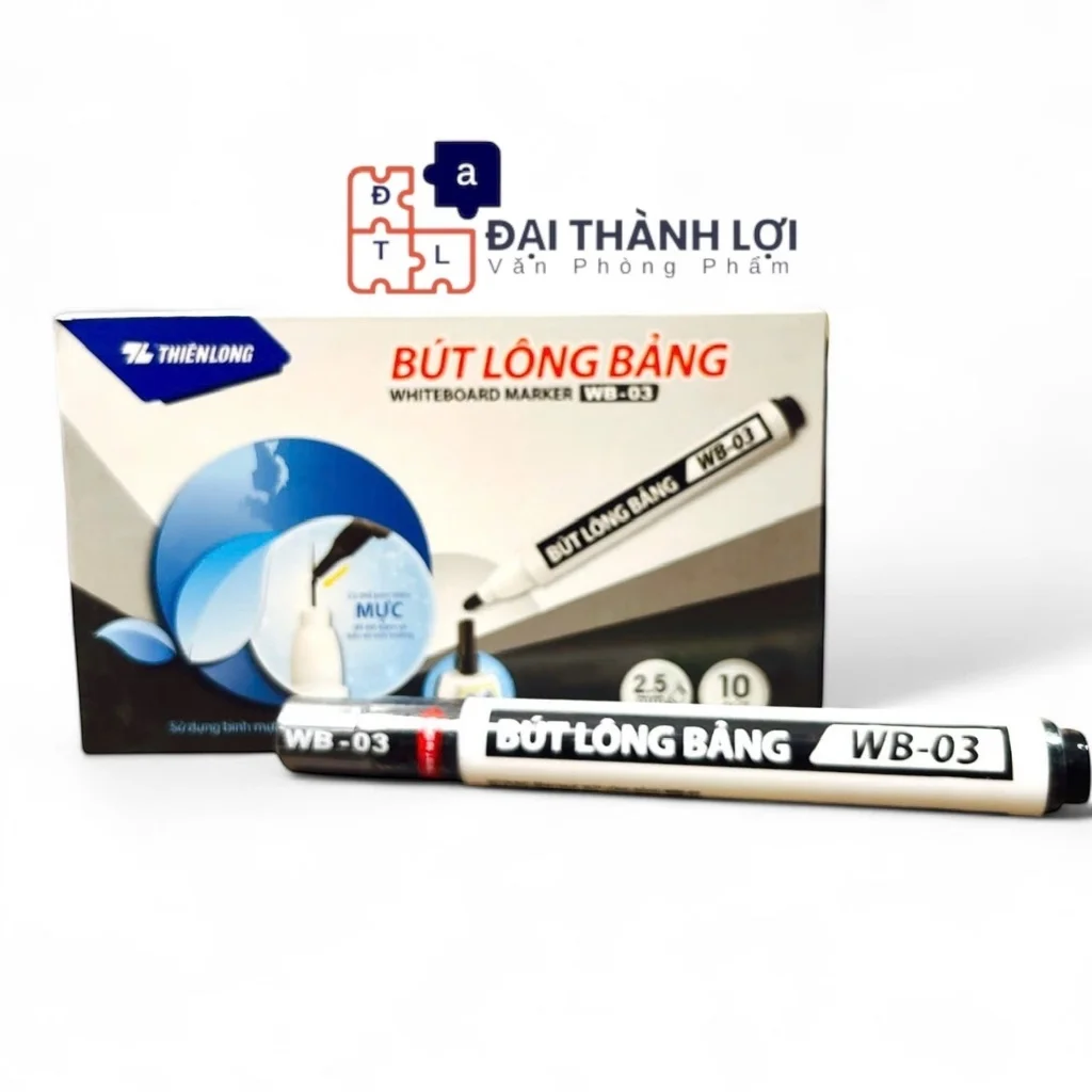 Bút lông viết bảng Thiên Long WB-03,bút dạ viết bảng xóa được ,đầu bút viết êm trơn