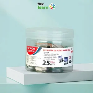 Kẹp bướm 25mm đa năng nhiều màu Flex Learn FLEX-DC002 - Kẹp không cần bấm/bóp như các kẹp bướm thông thường