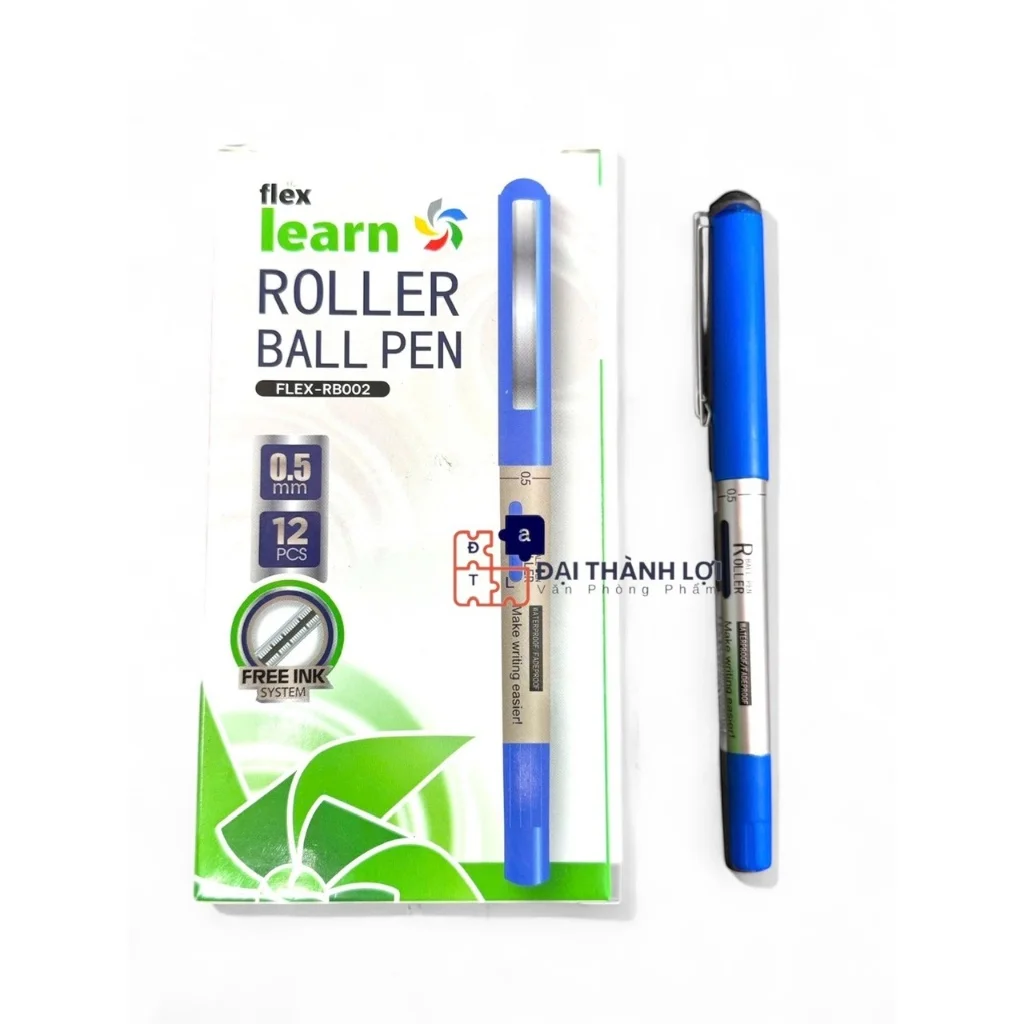 Bút lông bi Flex Learn FLEX-RB002 - Đầu bút 0.5mm, không thấm nước, không phai màu, nét viết sắc sảo, thanh m