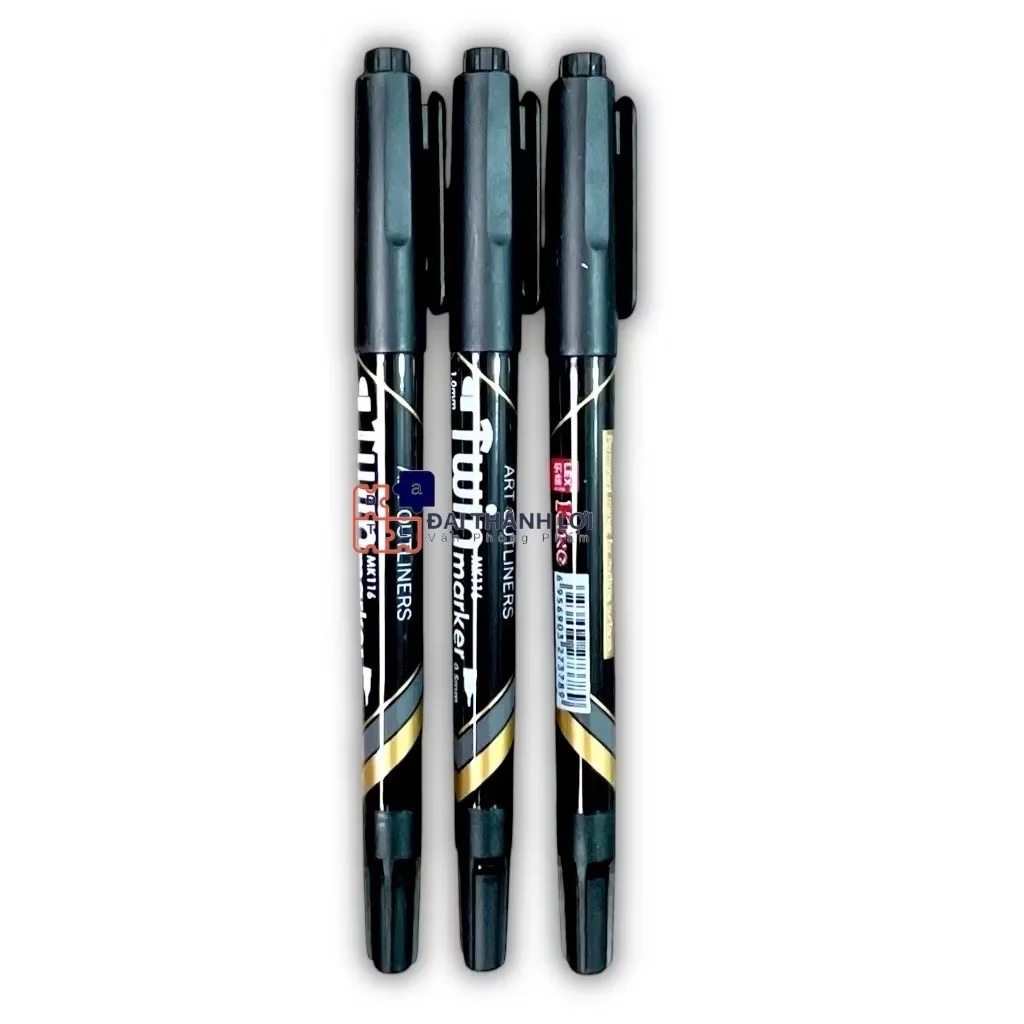 Bút Lông Dầu 2 Đầu KING MK116 - Mực Không Trôi, Viết Trên Nhiều Bề Mặt Bút Dạ Viết Bảng Không Xoá Được