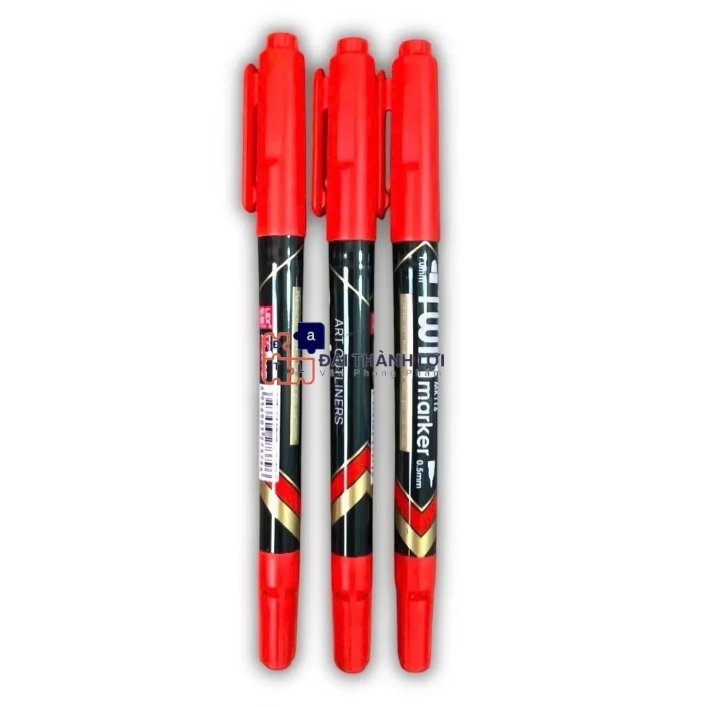 Bút Lông Dầu 2 Đầu KING MK116 - Mực Không Trôi, Viết Trên Nhiều Bề Mặt Bút Dạ Viết Bảng Không Xoá Được