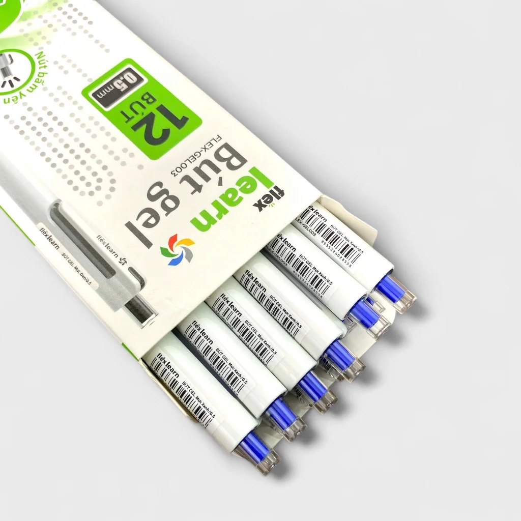 Bút Gel FLEX-GEL003 Ngòi 0.5mm - Có Nút Bấm Yên Lặng, Nét Viết Êm Mượt