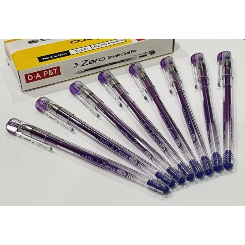 Bút Gel 0.38mm 3-Zero D.A P&T Hàn Quốc Hàng Chính Hãng (Mực Xanh/Tím/Đỏ/Đen)