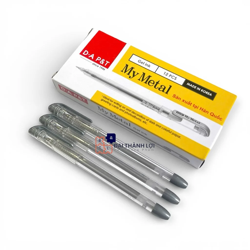 Bút Gel My Metal D.A P&T Ngòi 0.7MM/Bút Nhũ Hàn Quốc Nhiều Màu, Dùng Trang Trí, Viết Thiệp Cưới