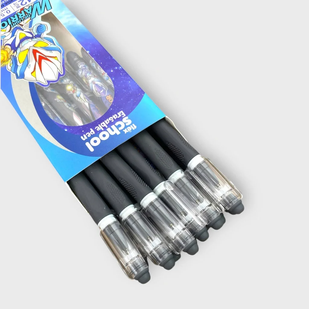Bút Gel Xoá Được Thiên Long FLEX-GELE001/FLEX-GELE002 Mực Xanh/Đen/Tím Có Gôm Trên Nắp