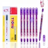 Bút Nho Ttoru Ngòi Nhỏ 0.4mm D.A P&T Hàn Quốc, Mực Đậm Không Lem (Mực Xanh,Tím)