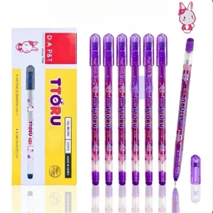 Bút Nho Ttoru Ngòi Nhỏ 0.4mm D.A P&T Hàn Quốc, Mực Đậm Không Lem (Mực Xanh,Tím)