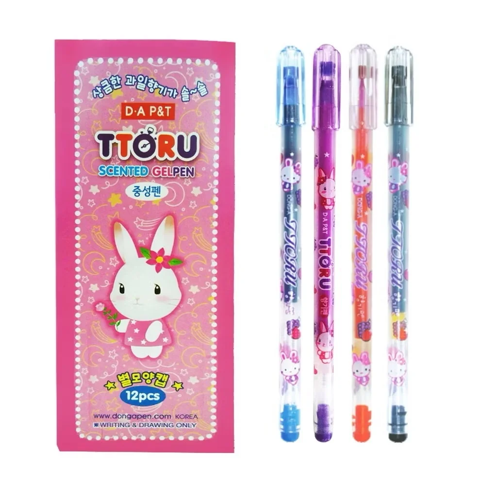 Bút Nho Ttoru Ngòi Nhỏ 0.4mm D.A P&T Hàn Quốc, Mực Đậm Không Lem (Mực Xanh,Tím)