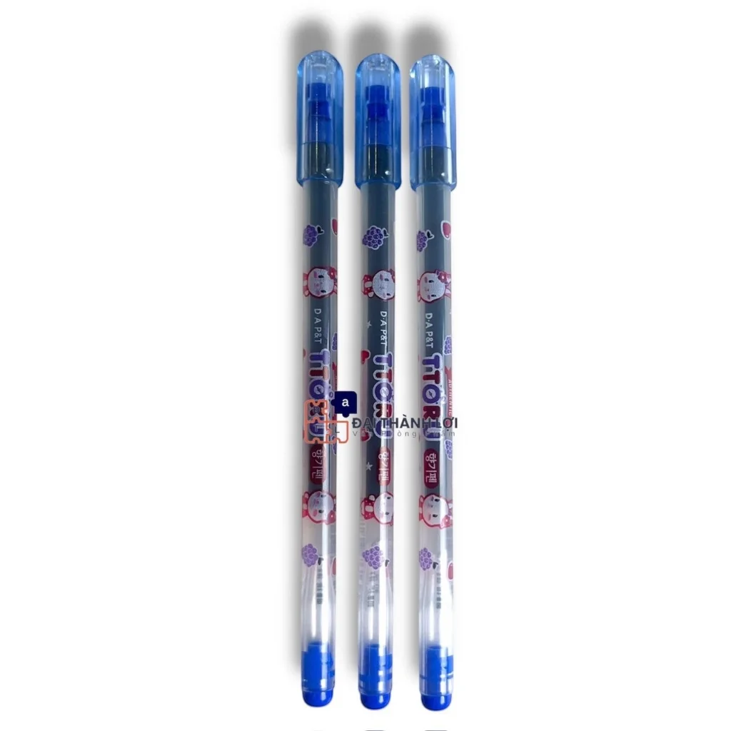 Bút Nho Ttoru Ngòi Nhỏ 0.4mm D.A P&T Hàn Quốc, Mực Đậm Không Lem (Mực Xanh,Tím)