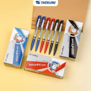 Bút bi Thiên Long FO-024 ngòi 0.7mm mực xanh/đỏ/đen hệ dầu, đạt tiêu chuẩn an toàn Châu Âu