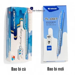 Bút bi Thiên Long TL-097 ngòi 0.5mm mực xanh/đỏ/đen nét viết thanh mảnh thiết kế trẻ trung năng động