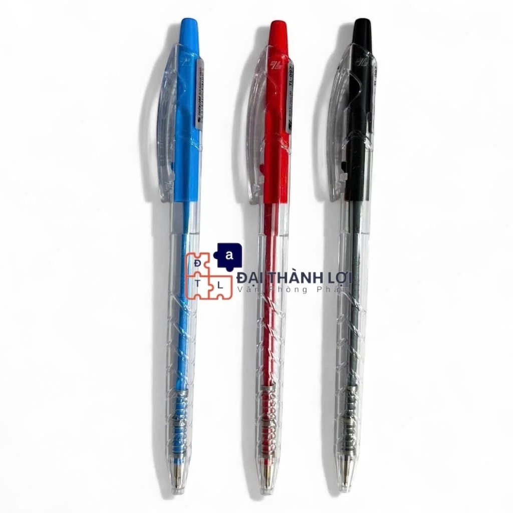 Bút bi Thiên Long TL-097 ngòi 0.5mm mực xanh/đỏ/đen nét viết thanh mảnh thiết kế trẻ trung năng động
