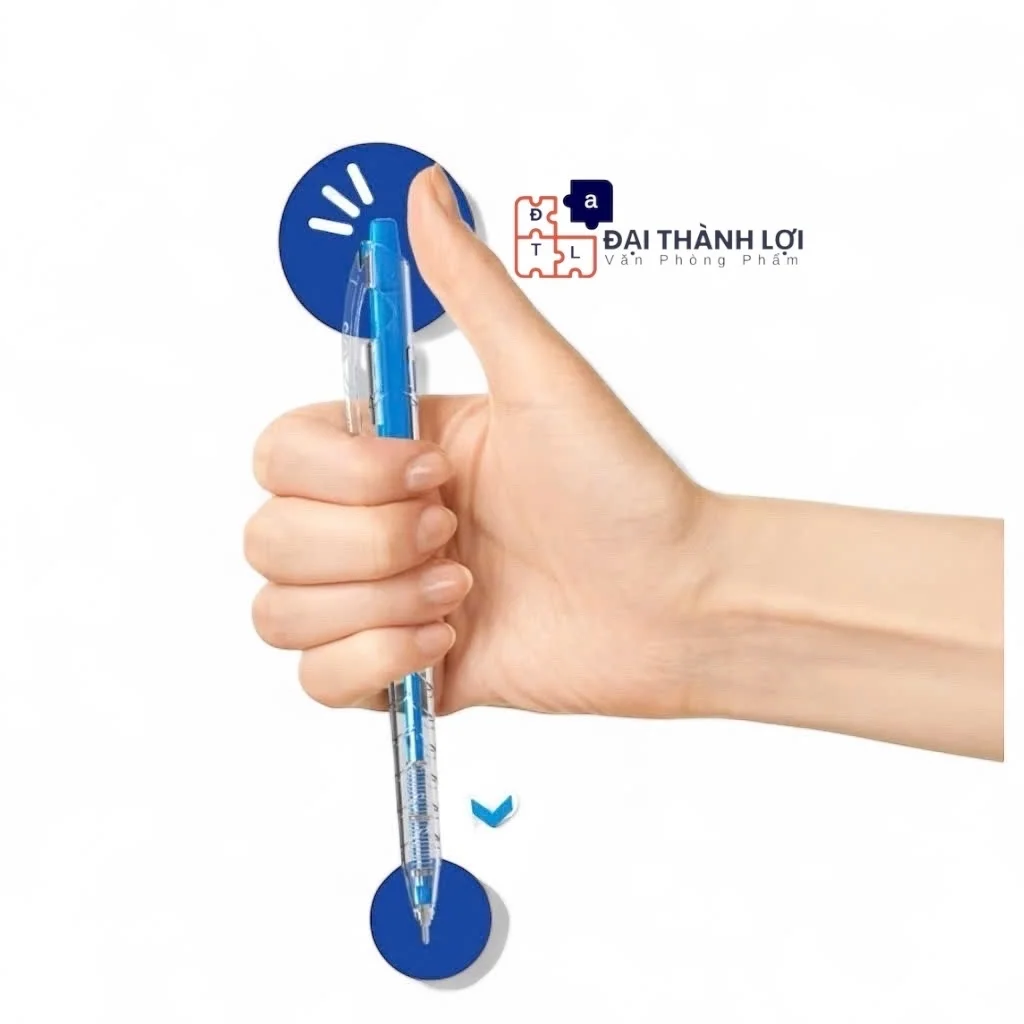 Bút bi Thiên Long TL-097 ngòi 0.5mm mực xanh/đỏ/đen nét viết thanh mảnh thiết kế trẻ trung năng động