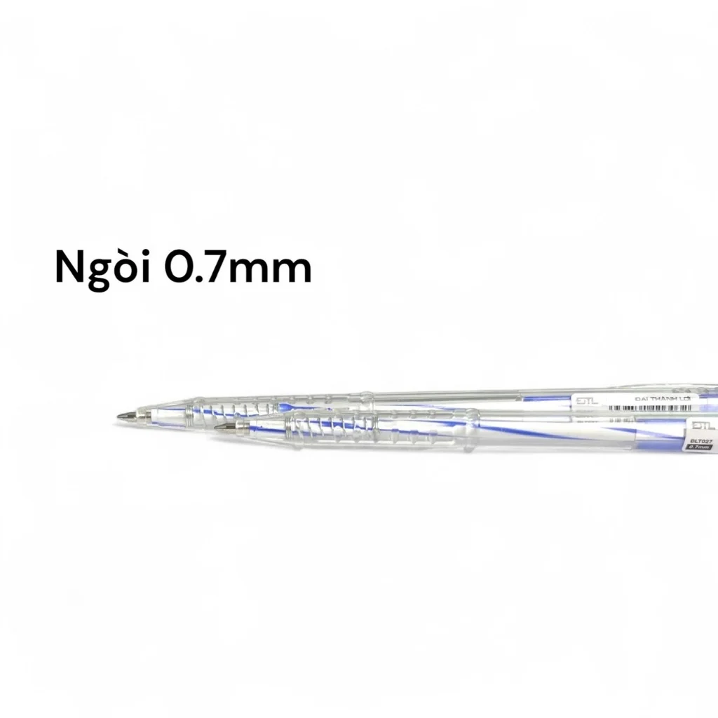 Bút bi TT-027/ĐTL-027 Ngòi 0.5mm/0.7mm – Viết Êm, Mực Đậm Nhanh Khô – Dùng Cho Học Sinh & Văn Phòng