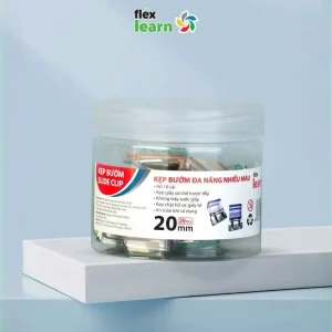 Kẹp bướm 20mm đa năng nhiều màu Flex Learn FLEX-DC001 - Kẹp không cần bấm/bóp như các kẹp bướm thông thường