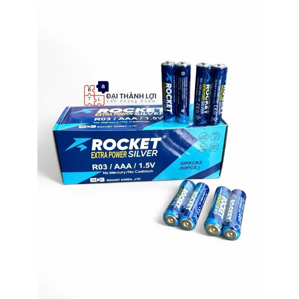 Pin AAA Rocket 1.5V Carbon 3A Pin Đũa(Pin Nhí) – Chính Hãng, Công Nghệ Hàn Quốc