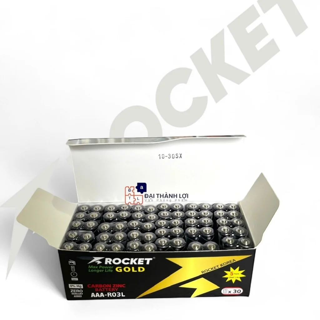 Pin Nhí AAA (3A) Rocket 1.5V Gold - Siêu Bền - Không Chảy Nước – Chính Hãng, Công Nghệ Hàn Quốc