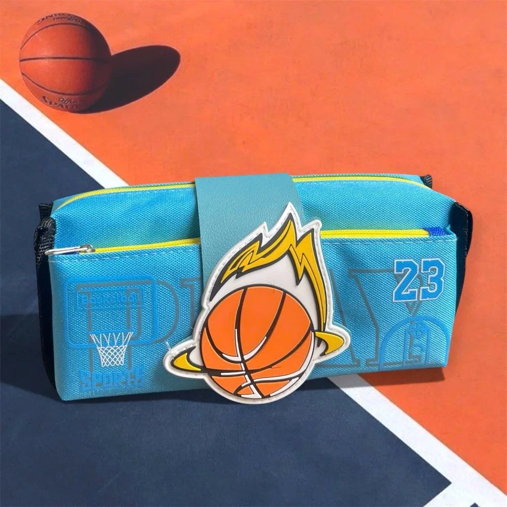HỘP BÚT BÓNG RỔ "PLAY 23" CỰC NGẦU 7780 Hộp đựng bút đa năng, Bóp viết nhiều ngăn đựng bút đa năng, chống nước