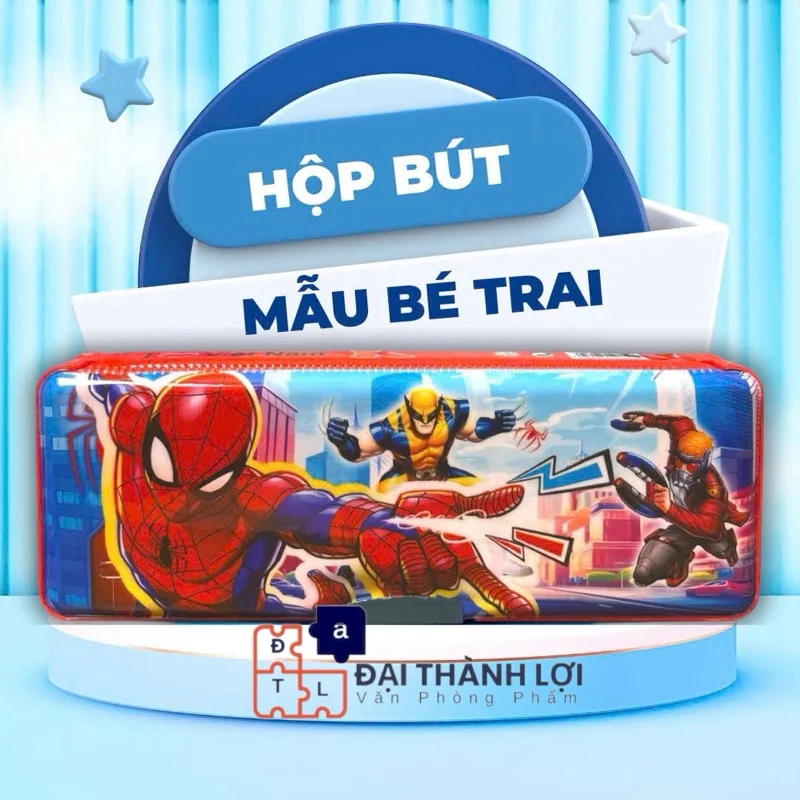 Hộp Đựng Bút 2 Ngăn Nam Châm - Hộp Đựng Viết Bằng Nhựa Hít Nam Châm 2 Ngăn Có Gọt Bút Chì Cho bé Gái ,Bé Trai