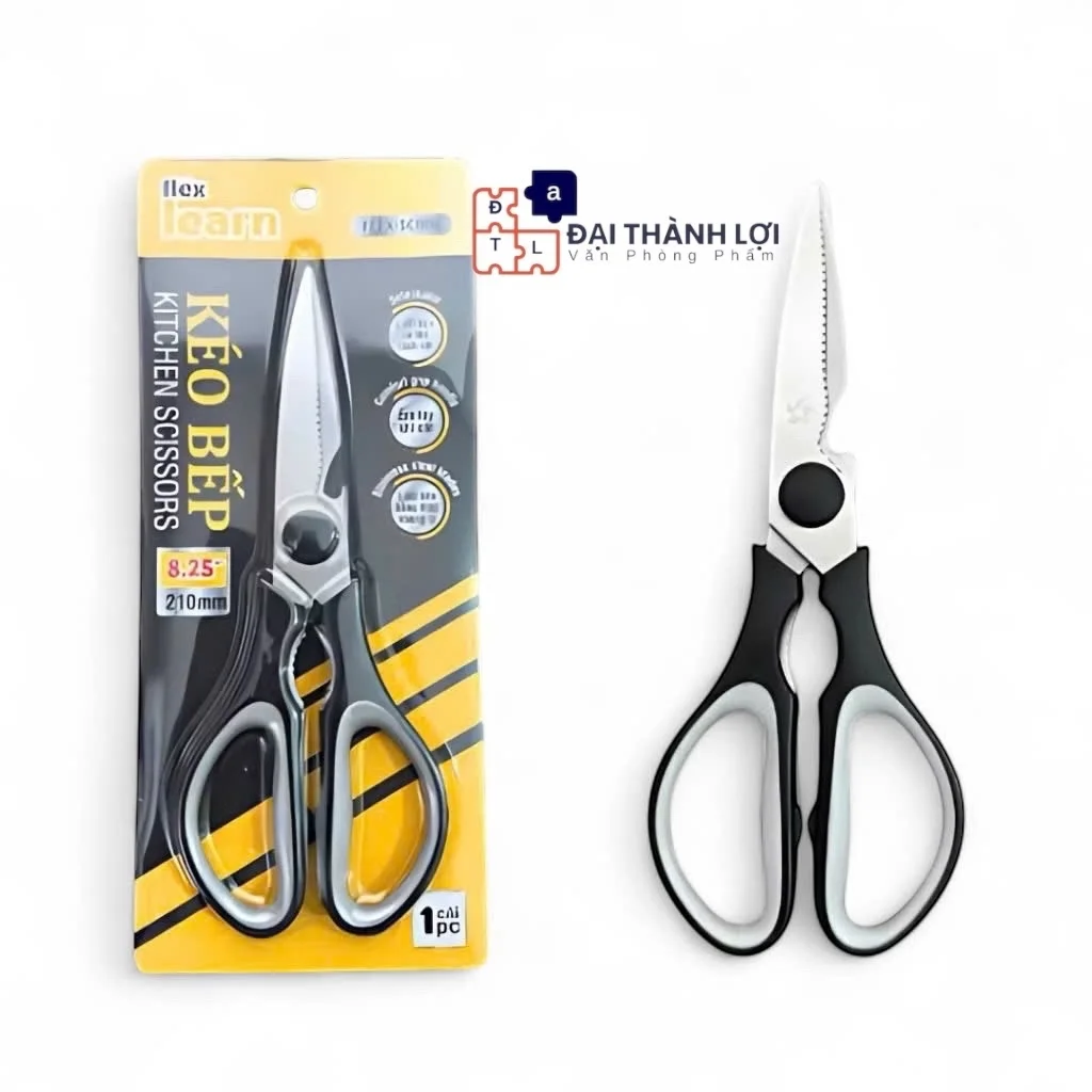 Kéo Đa Năng Nhà Bếp 210mm FLEX-SC006 Êm Tay Khi Cắt , Màu Ngẫu Nhiên