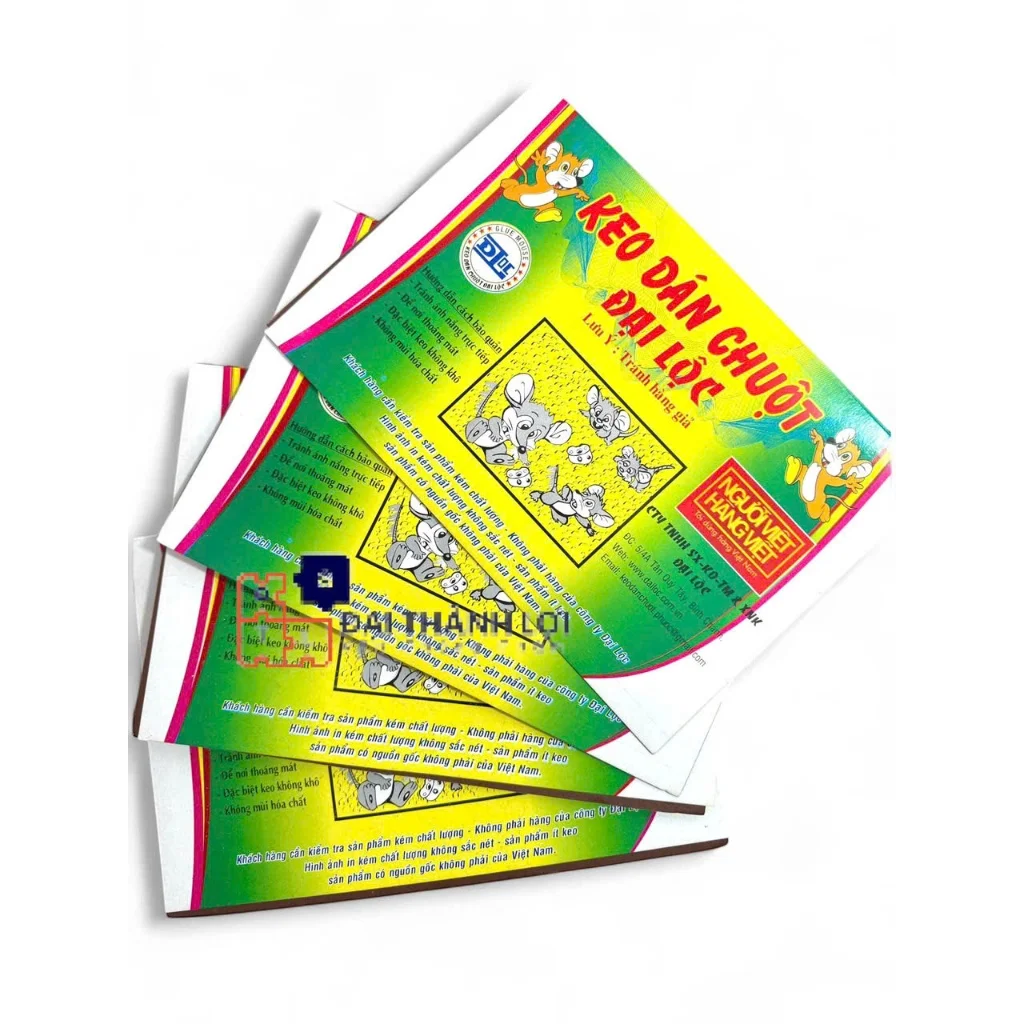 Keo dính chuột khổ lớn hàng thường (có mồi)-miếng dán dính chuột ĐẠI LỘC,miếng bẫy chuột