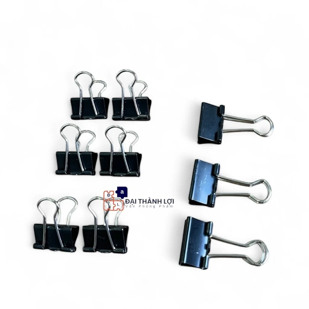 Kẹp Giấy / Kẹp Bướm Màu Đen Size 15MM / 19MM / 25MM / 32MM / 41MM / 51MM Hiệu Slecho / Echo Max dùng để kẹp tài liệu
