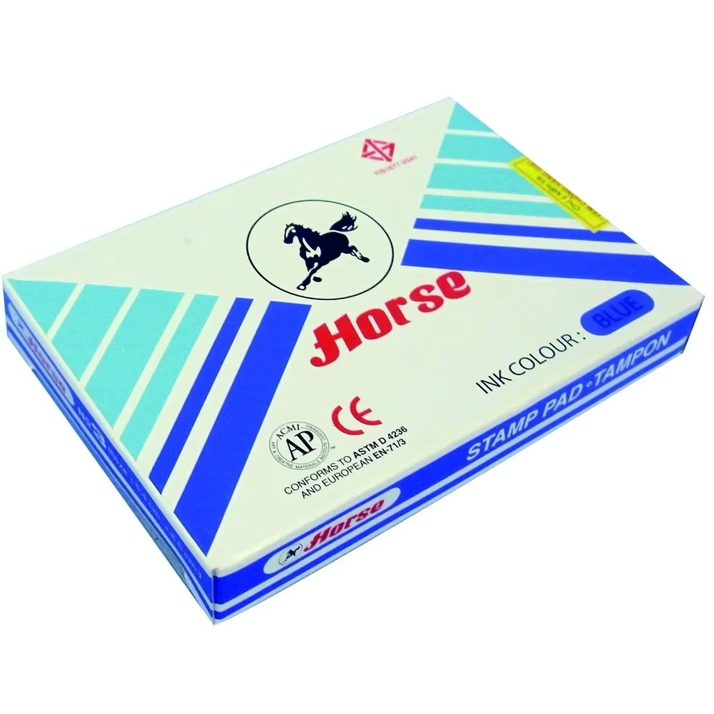 Khay Mực lăn tay và đóng dấu Tampon Horse No.3 cỡ trung 54x85mm EN71/3 RED Thái Lan