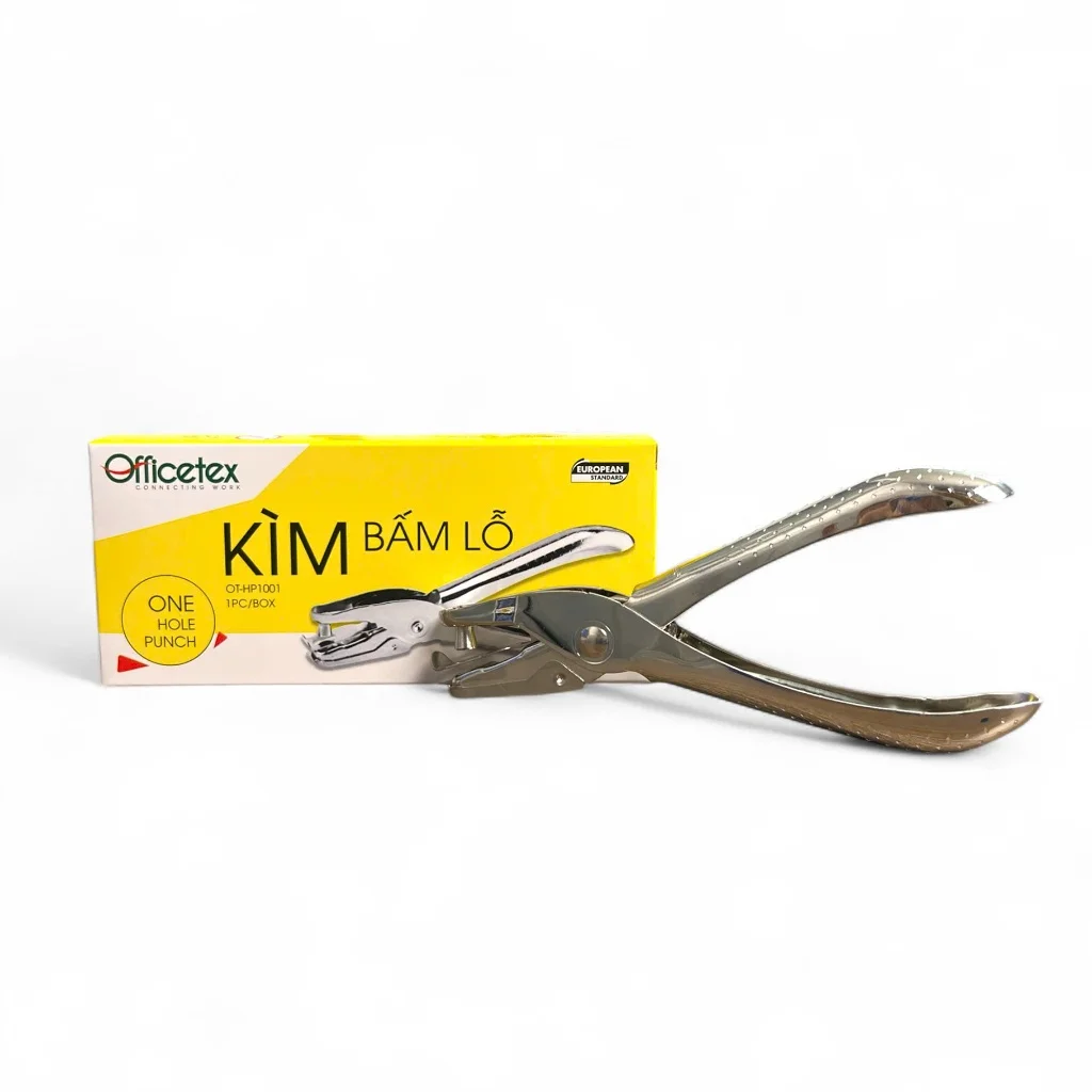 Kìm Bấm 1 Lỗ OT-HP1001 Hiệu Bitex Lưỡi Bấm Sắc Bén, Thép Không Gỉ Sáng Bóng, Dễ Cầm Nắm Và Thao Tác