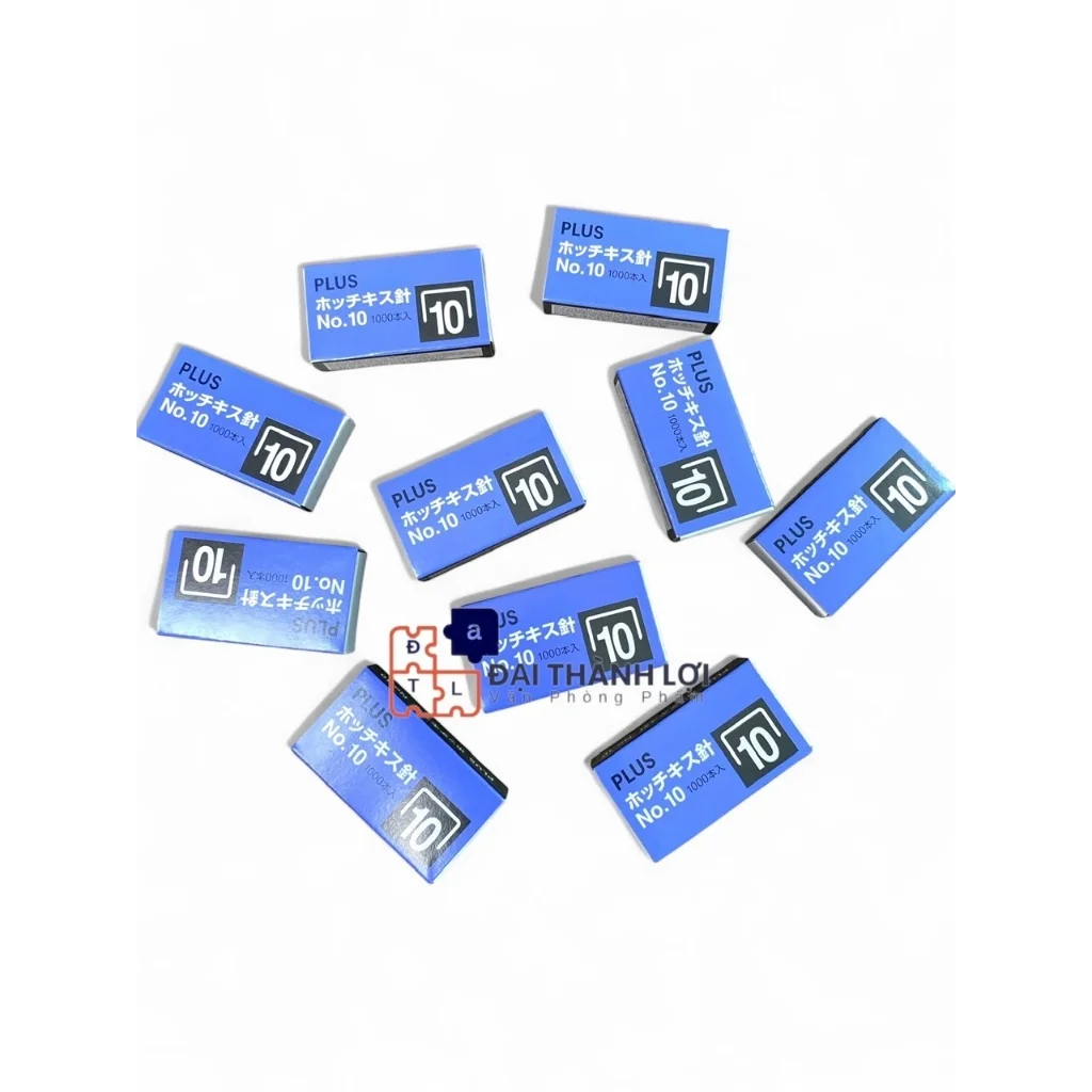 Ghim Bấm Plus Số 10, Chống Gỉ Sét Và Mài Mòn Tốt, Kim Bấm Giấy Thương Hiệu Từ Nhật Bản