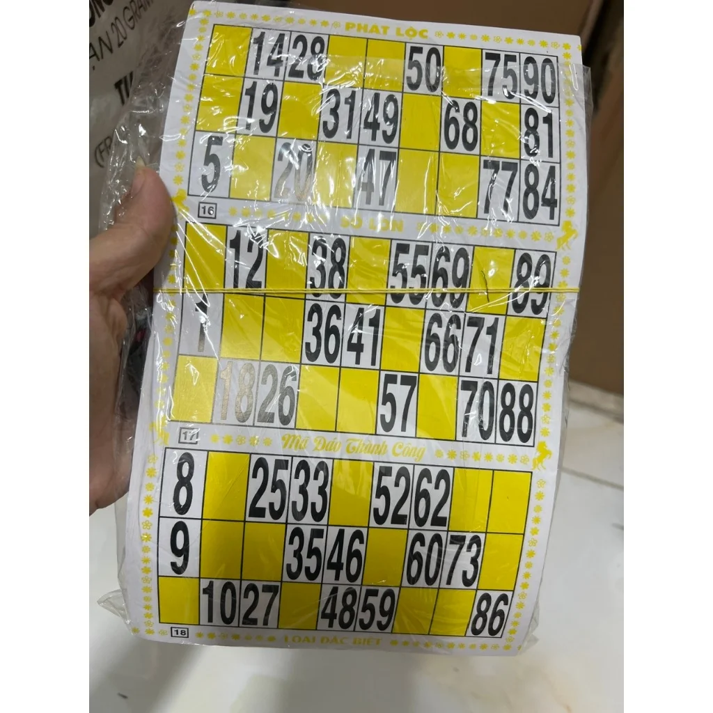 Bộ trò chơi kêu Lô Tô 90 số bằng giấy và hột gỗ/hột nhựa - Lô tô cây