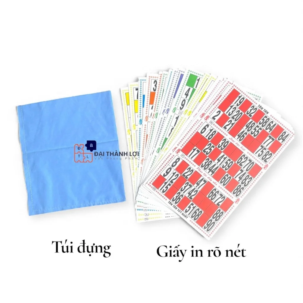 Lô tô 2 mặt số quân cờ bằng gỗ cao cấp , hàng đẹp hộp màu cam