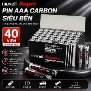 Pin AAA 1.5v ( PIN NHÍ ) Maxell R03(AB)2P Super POWER ACE - Pin Maxell siêu bền chính hãng
