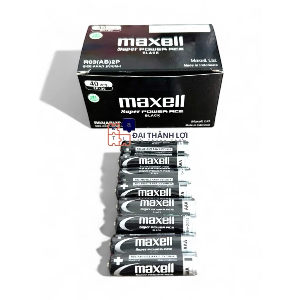 Pin AAA 1.5v ( PIN NHÍ ) Maxell R03(AB)2P Super POWER ACE - Pin Maxell siêu bền chính hãng