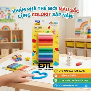 SÁP ĐẤT NẶN12 MÀU THIÊN LONG COLOKIT 165g