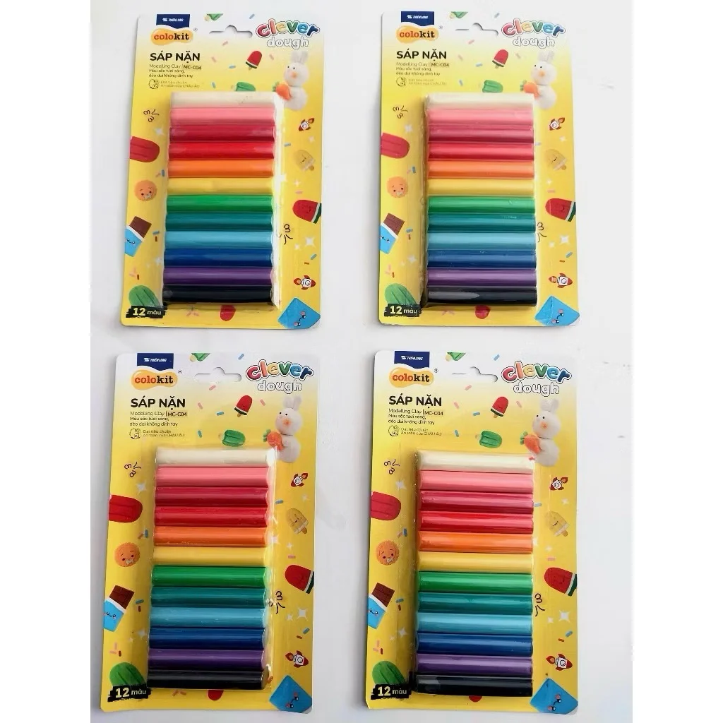 SÁP ĐẤT NẶN12 MÀU THIÊN LONG COLOKIT 165g